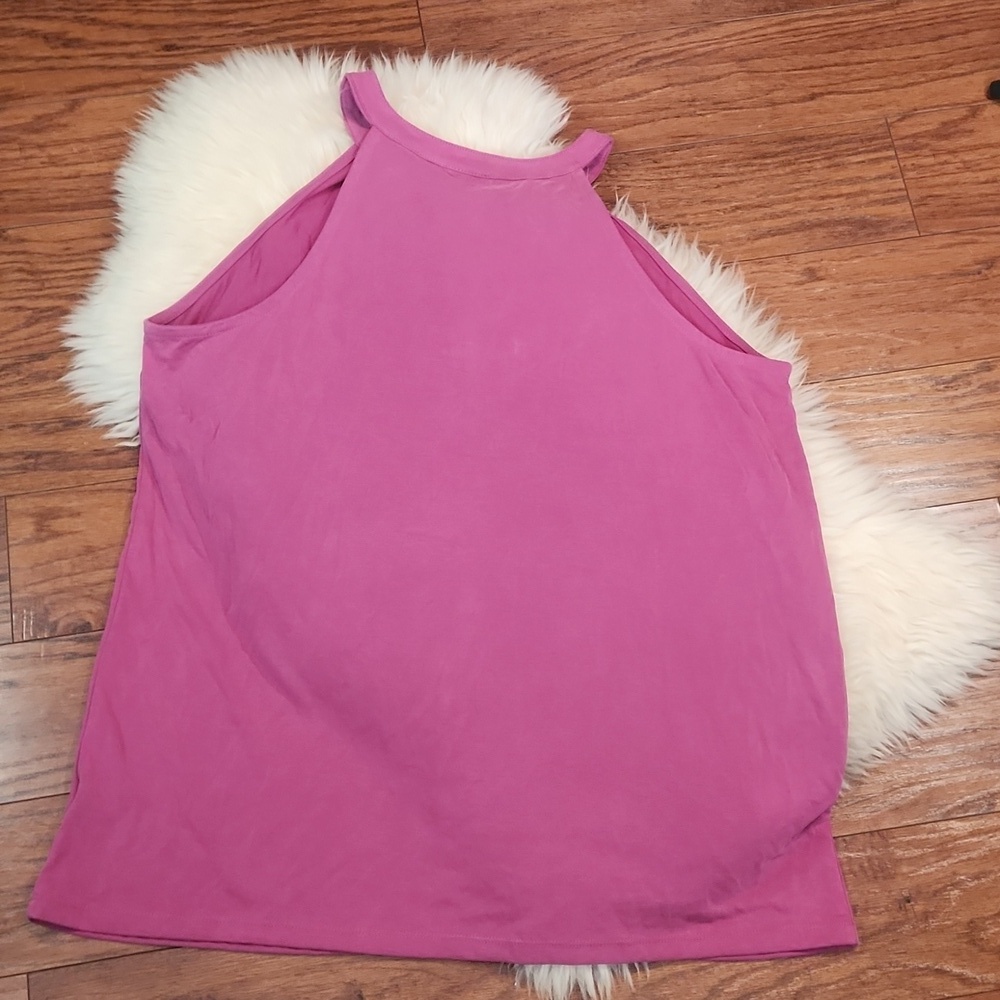 Torrid Violet Knit Cupro High Neck Tank Top - Picture 3 of 3